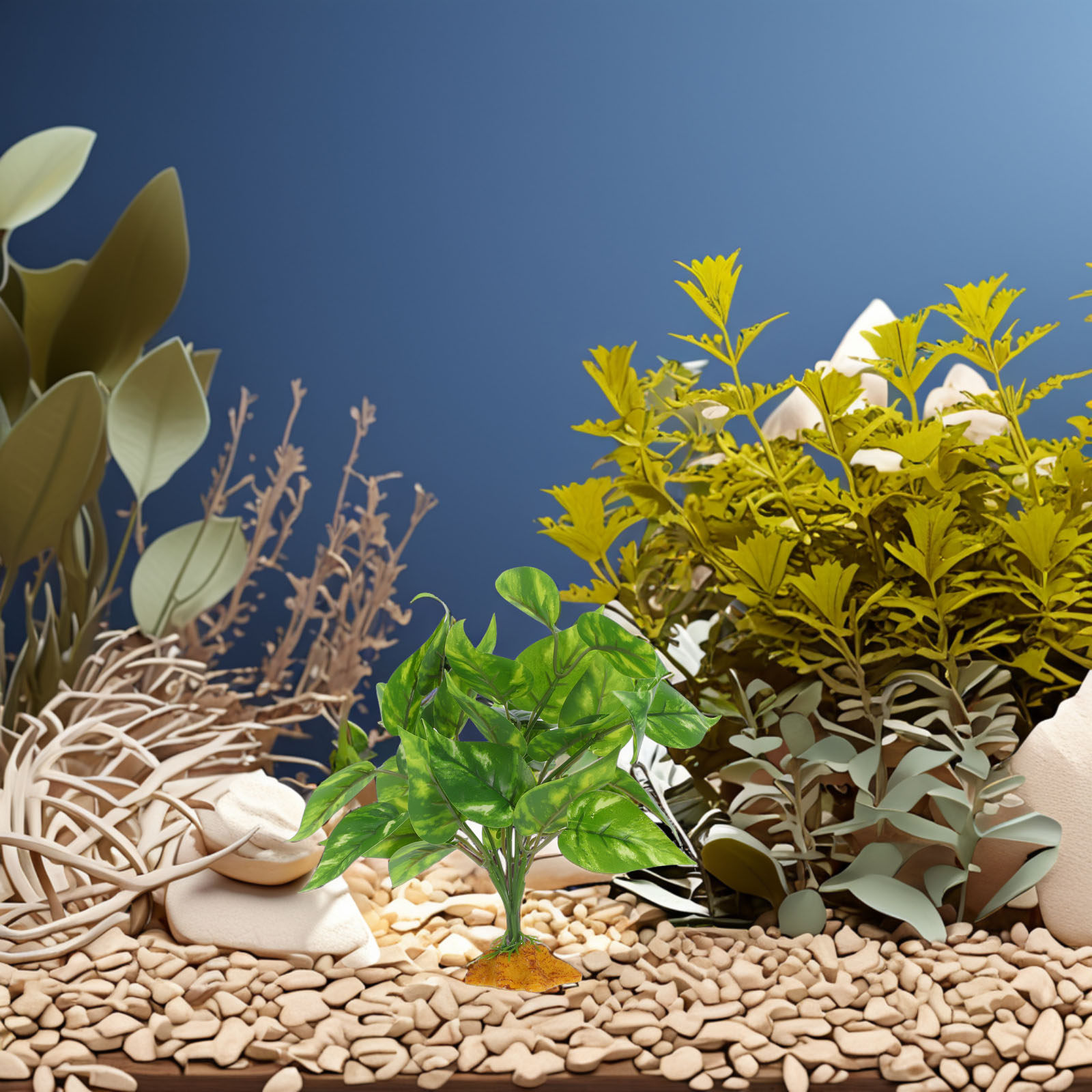 Planted Aquarium Bowl - Piante Artificiali Realistiche Sicure e Non