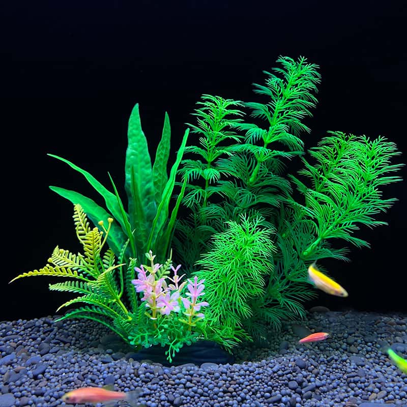 Planted Aquarium Bowl - 1 Pezzo Erba Acquatica Artificiale Realistica,