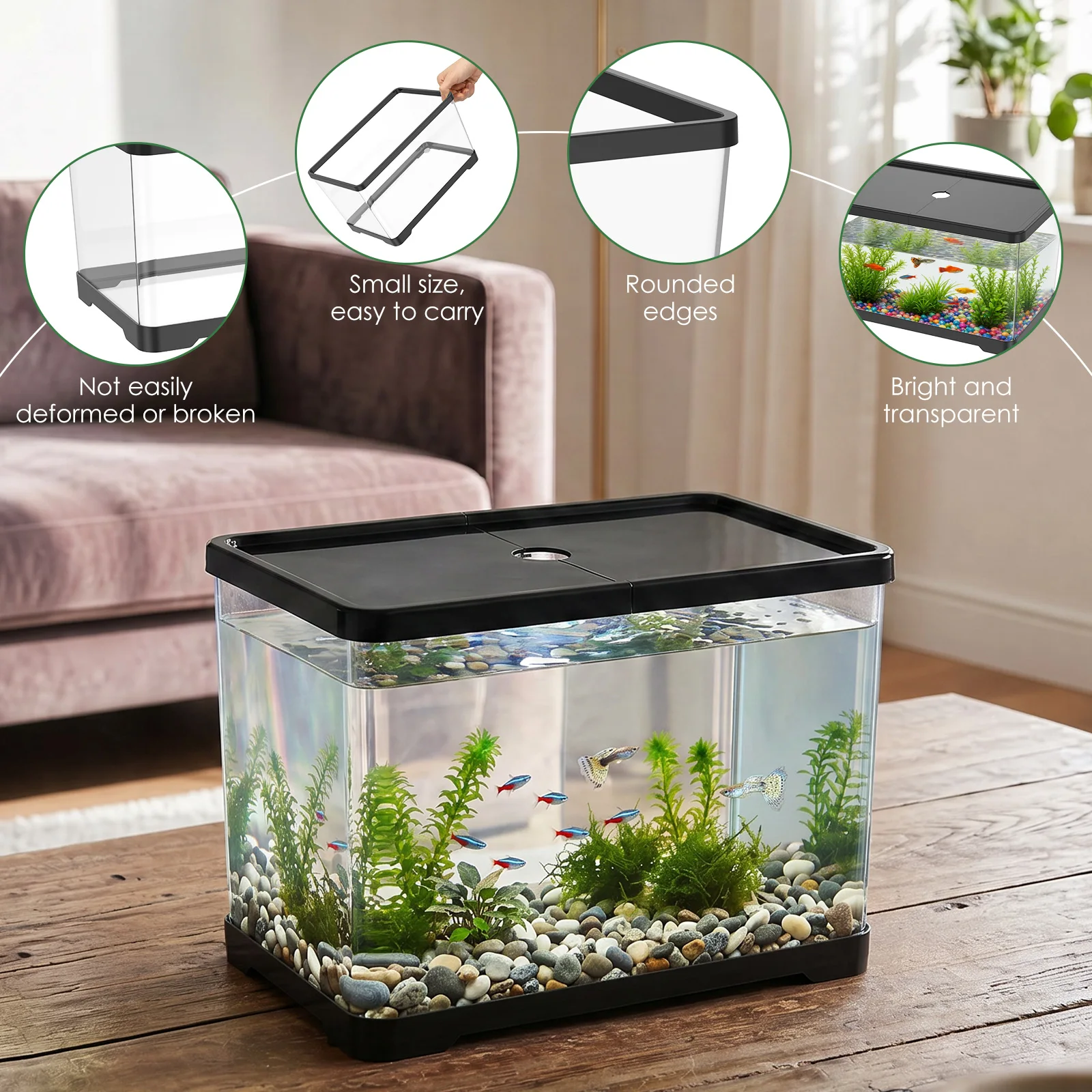 Acquario trasparente con coper - Planted Aquarium Bowl recensione e prezzo